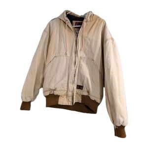 Rare Black Duck WALLS  Jacket Mens XL Quilt Lined Duck Canvas Coat Vintage Dad